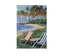 Pittura a olio Estate Verde Hawaiian Beach inverno bandiere all'aperto banner per la decorazione del cortile 28x40 doppia faccia