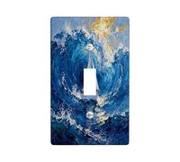 Pittura a olio Nautica Barca a vela Decorativo Interruttore Della Luce Copertura Piastra Parete 1 Gang Singolo Toggle, Fantasy Magic Ocean Piastra Elettrica per Stanza, Cool Fun Switchcover