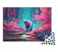 Pittura a olio Orso Rompicapo 1000 Pezzi In Colori Brillanti,Un Set Di Puzzle A Rompicapo Per Gioco Familiare Divertente E Impegnativo,Ideale Per Per Decorazioni Murali E Regali,Per Rilassarsi,Stim