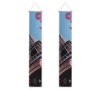 Pittura a olio Parigi Torre Eiffel Stampa Comodo Storage Care Banner Sfondo Design Specificamente Forniture di Celebrazione