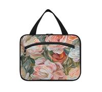Pittura a olio Stereo Rose Hanging Bag per Viaggiare con gancio, Progettista Multifunzionale Grande Capacità Makeup Bag per Viaggiatori Toilette bolsos para Hombre L