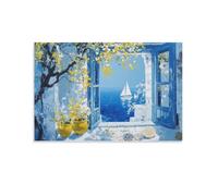 Pittura a olio sul mare Stampe Incorniciate Stampe Da Parete Murale Immagini Paesaggi culturali Decorazioni Tela Innocu Idea Regalo Cucina Camera Da Letto Caffetteria Corridoio 16x24inch(40x60cm)