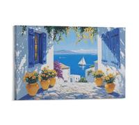 Pittura a olio sul mare Wall Arte Canvas Stampe Da Parete Murale Immagini Paesaggi culturali Decorazione Murale Tela Innocu Idea Regalo Cucina Camera Da Letto Caffetteria Corridoio 12x18inch(30x45cm)