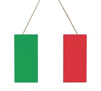 Pittura a pannello rettangolare bandiera italiana. 20,3 x 30,5 cm. Elegante decorazione da parete moderna per la casa per valorizzare il tuo spazio.