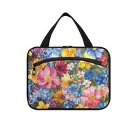 Pittura ad olio con fiori retrò colorati appesi borse organizer da viaggio con gancio, designer Essentials Borsa per la cura della pelle per accessori Must Haves Camping bolsas para maquillaje de