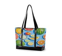 Pittura ad olio con frutta estiva colorata borsa alla moda con scomparti con cerniera tote con cerniera per il volo con pranzo bolsas para computadoras de mujer