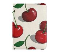 Pittura ad olio con Red Cherry Cuoio decorativo Titolari di Passaporto Vaccino Titolare Della Carta Della Copertura Combo Passaporto Della Copertura D, Dipinto ad olio con ciliegia rossa, 1 size