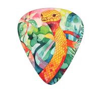 Pittura ad olio di un serpente Plettri per chitarra in dimensioni sottili, medie e spesse, set da 12 pezzi, adatto per chitarra elettrica e strumenti vari