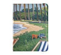 Pittura ad olio Estate Verde Hawaiian Beach Porta passaporto decorativo in pelle per la famiglia di viaggio Vaccino Card Holder Cover Combo Caso Passaporto Documenti di Viaggio Portafoglio Ultra Slim,
