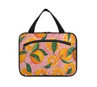 Pittura ad olio si sente arancione arancione borse da appendere per viaggi con gancio, designer chic organizzatore cosmetico per viaggiatori campeggio estuche para maquillaje L