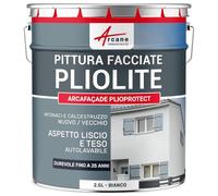 Pittura alla pliolite : per facciate e stucco - ARCAFAÇADE PLIOPROTECT - 2,5 L (+ o - 20 m² in una mano) Bianco - ARCANE INDUSTRIES
