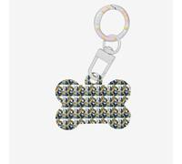 Pittura Art Stampa astratta 1 Pc Dog Bone Shape ID Tag Doppio Lato con Portachiavi Artigianato per Animali Domestici