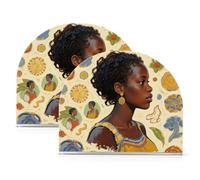 Pittura artistica Beige Donna Africana Acrilico Portatovaglioli di Pasqua per Esterni, Sala da pranzo Portatovaglioli autoportante per Bagno Home Decor