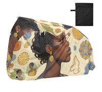 Pittura artistica Beige Donna Africana Copertura Impermeabile per Bici con Fori di Blocco Interno Esterno Storage Copertura Moto Adatto per la maggior parte cobertor para motocicleta