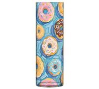 Pittura artistica blu ciambella pane plastica vasi di fiori 30 x 9,9 cm decorazione domestica vaso trasparente per tavolo da pranzo libreria decorazione biblioteca