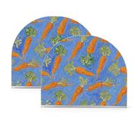 Pittura artistica Blu Frutta Carota Acrilico Quadrato Portatovaglioli per Picnic Bar Rustico freestanding Tavolo Dispenser Tovagliolo Decorazione Domestica