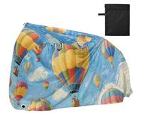 Pittura artistica Blu Mongolfiera Impermeabile Outdoor Bike Cover con Fori di Blocco Resistente ai raggi UV Indoor Outdoor Storage Mountain Road Copertura Bici Elettrica Adatto per la maggior parte