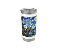 Pittura artistica dell'aquila calva della notte stellata di Van Gogh Bicchiere termico in acciaio inox doppia parete