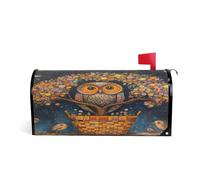 Pittura artistica Gufo Fiore Copertura decorativa della cassetta postale per la primavera divertimento autunno casella postale copre magnetico dimensioni standard copertura para buzon