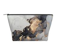 Pittura artistica in nero e oro, Borsa da toilette Borsa per trucco Borsa per cosmetici Borsa da toilette da viaggio portatile