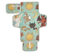 Pittura artistica Verde Angelo Demone Riutilizzabile Fasciatoio Pad per Bambino con Tasca in Tessuto Fasciatoio per Fasciatoio per Ragazza & Ragazzo cambiadores de pa?ales para Bebes