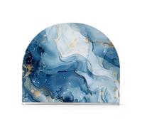Pittura astratta ad acquerello di un marmo blu e bianco con un disegno astratto in stile di inchiostro alcolico e beige oro e argento evidenzia linee fluide fluide fluidità trasparente