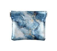 Pittura astratta ad acquerello di un marmo blu e bianco con un disegno astratto in stile di inchiostro alcolico e beige oro e argento evidenzia linee fluide sfondo trasparente fluidità.(keywor,