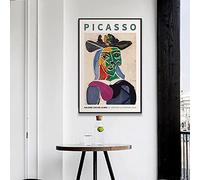 Pittura astratta dell'annata Pablo Picasso Mostra su tela Poster e stampe Museo Modern Gallery Wall Art Picture Decor 50x70cm Frameless