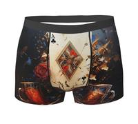 Pittura Astratta di Carte da Gioco, Arte retrò Uomo Underwear Elastico Boxer Slip Aderenti Slip Mutande L