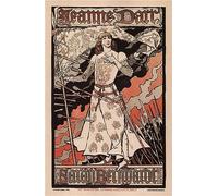 Pittura Astratta Poster Wall Art Pittura Famoso Sarah Bernhardt come Giovanna d'Arco di Eugene Grasset per la decorazione della parete 60x90cm