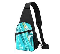 Pittura astratta stampata petto pack tattico borsa da corsa marsupio marsupio ciclismo petto sacchetto, nero, taglia unica, Multicolore, Taglia unica, Zaini Sling