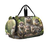 Pittura Barche A Vela Ocean Waves Carry on Duffel Bag Boy Weekend Duffel Pernottamento Ragazze Tote Duffle Bags Viaggio Bambini Danza Duffle Duffle, animali famiglia lontra, classico