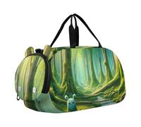 Pittura Barche A Vela Ocean Waves Carry on Duffel Bag Boy Weekend Duffel Pernottamento Ragazze Tote Duffle Bags Viaggio Bambini Danza Duffle Duffle, verde Fumetti Mostro foresta, classico