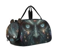 Pittura Barche A Vela Ocean Waves Carry on Duffel Bag Boy Weekend Duffel Pernottamento Ragazze Tote Duffle Bags Viaggio Bambini Danza Duffle Duffle, Magical Evil Eyes nero, classico