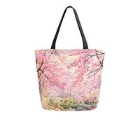 Pittura Ciliegi Borsa tote in tela Borsa a tracolla casual da donna Borsa della spesa grande riutilizzabile