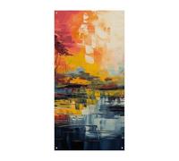 Pittura colorata Copertura Della Porta Banner Party Decor Forniture Portico Appeso Banner Personalizzazione Festone Per Vacanze Compleanno Giardino Prato