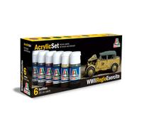 Pittura Colore Acrilico - Acrylic Colors Paint Set WWII Regio Esercito ITALERI