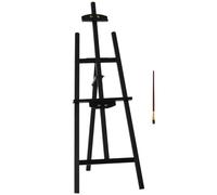 Pittura con cavalletto in legno HOMCOM con angolo regolabile di 75 ° e pennello nero