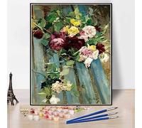 Pittura con numeri per adulti Natura morta con pittura a rose di Giovanni Boldini Kit pittura con numeri per bambini e adulti