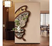 Pittura Decorativa, Decorazione Murale 3D, Scultura Da Parete Da Appendere Alla Parete, Design Senza Cornice, A Forma Di Farfalla, Per Decorazioni Tradizionali(Brown 1,50 * 120cm/19.7 * 47.2in)