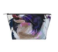 Pittura del cane d'arte Border Collie, Borsa da toilette Borsa per trucco Borsa per cosmetici Borsa da toilette da viaggio portatile