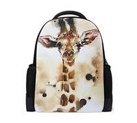 Pittura Di Baby Giraffe Viaggio Laptop Zaino Scuola Libro Borsa Acquerello Animale Causale Daypack Outdoor Business Escursionismo Zaini Campeggio Borse A Spalla Per Studenti Donne Uomini