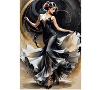 Pittura di diamanti Nel vortice del flamenco 30 x 40 cm