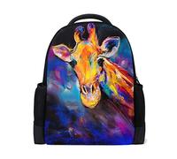 Pittura Di Giraffe Viaggio Laptop Zaino Scuola Libro Borsa Colorato Animale Causale Daypack Outdoor Business Escursionismo Zaini Campeggio Borse A Spalla Per Studenti Donne Uomini