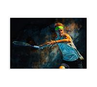 Pittura di opere d'arte su tela 60 * 80cm Senza Cornice Alexander Zverev Maschio Tennis Superstar Player Ritratto Poster Sport Paesaggio Ufficio Decorazione Regalo