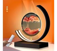 Pittura di Sabbia Che Scorre, Immagine di Sabbia Dinamica con Luce Notturna a LED, Clessidra 3D, Sabbia Movimento, Sabbia in Movimento 3D per Decorazioni la Casa L'Ufficio