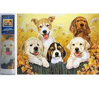 Pittura diamantata Amici a quattro zampe 30x40 cm