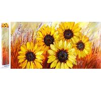 Pittura diamantata Belle girasoli 80x40 cm