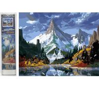 Pittura a diamante Castello di Ghiaccio nelle Montagne 30x40cm