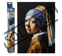 Pittura diamantata GRAFIX - Ragazza con l’orecchino di perla 40 × 50 cm